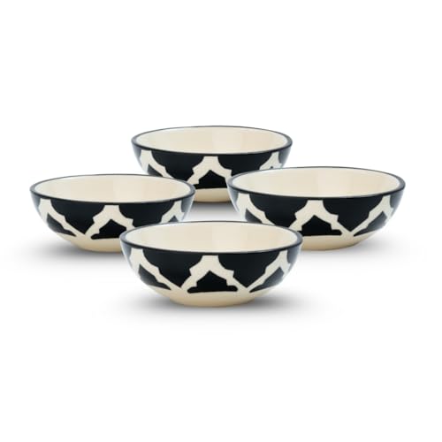 Moroccan Print Black Ceramic Chutney