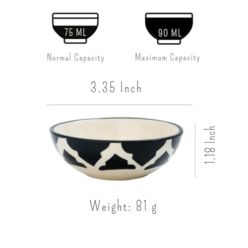 Moroccan Print Black Ceramic Chutney