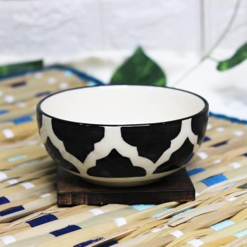 Moroccan Print Black Ceramic Chutney
