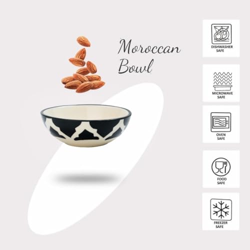 Moroccan Print Black Ceramic Chutney