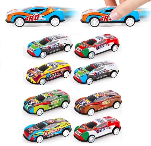 Amitasha 8 Unbreakable Racing Mini Diecast Car Models Set for Kids Pull Back Vehicles Metal Alloy Car Play Set for Kids, Unique Toys, Best Birthday Gift, Diwali Gift(8 Pc Metal Cars)