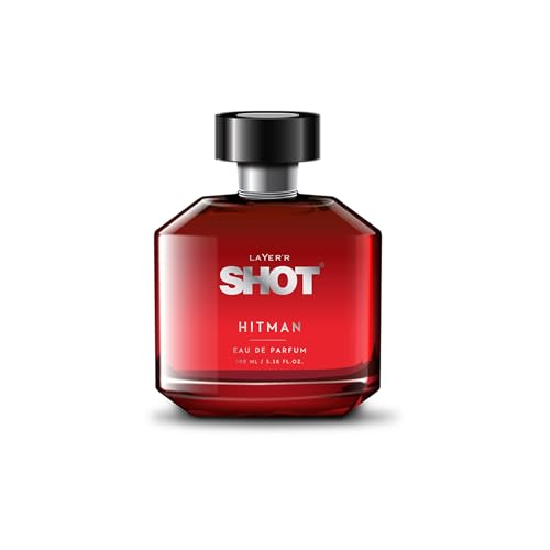 Layer’r Shot Hitman Perfume for Men - 100ml | Long Lasting Eau De Parfum (EDP) | Fresh Oriental Scent with Grapefruit & Sandalwood | Day-to-Night Premium Fragrance