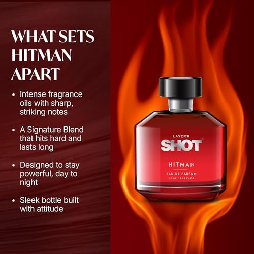 Layer’r Shot Hitman Perfume for Men - 100ml | Long Lasting Eau De Parfum (EDP) | Fresh Oriental Scent with Grapefruit & Sandalwood | Day-to-Night Premium Fragrance - Image 5