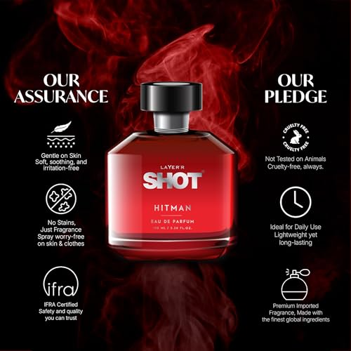 Layer’r Shot Hitman Perfume for Men - 100ml | Long Lasting Eau De Parfum (EDP) | Fresh Oriental Scent with Grapefruit & Sandalwood | Day-to-Night Premium Fragrance - Image 7