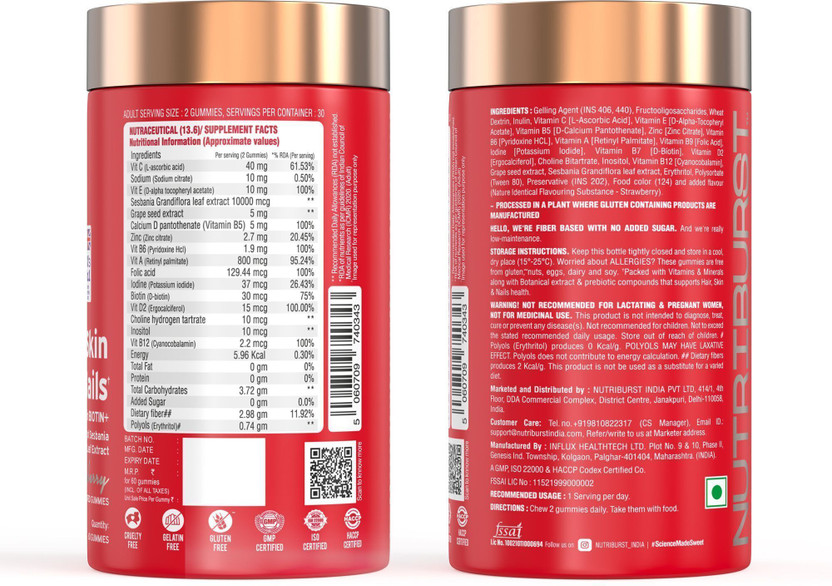 Nutriburst Biotin Gummies for Hair