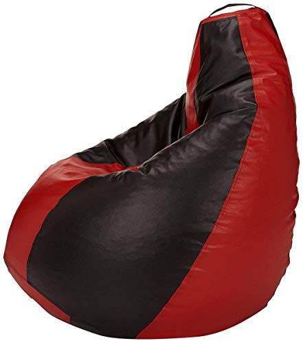 Sattva Classic XXXL Bean Bag Cover Without Beans - Black Red - Image 2