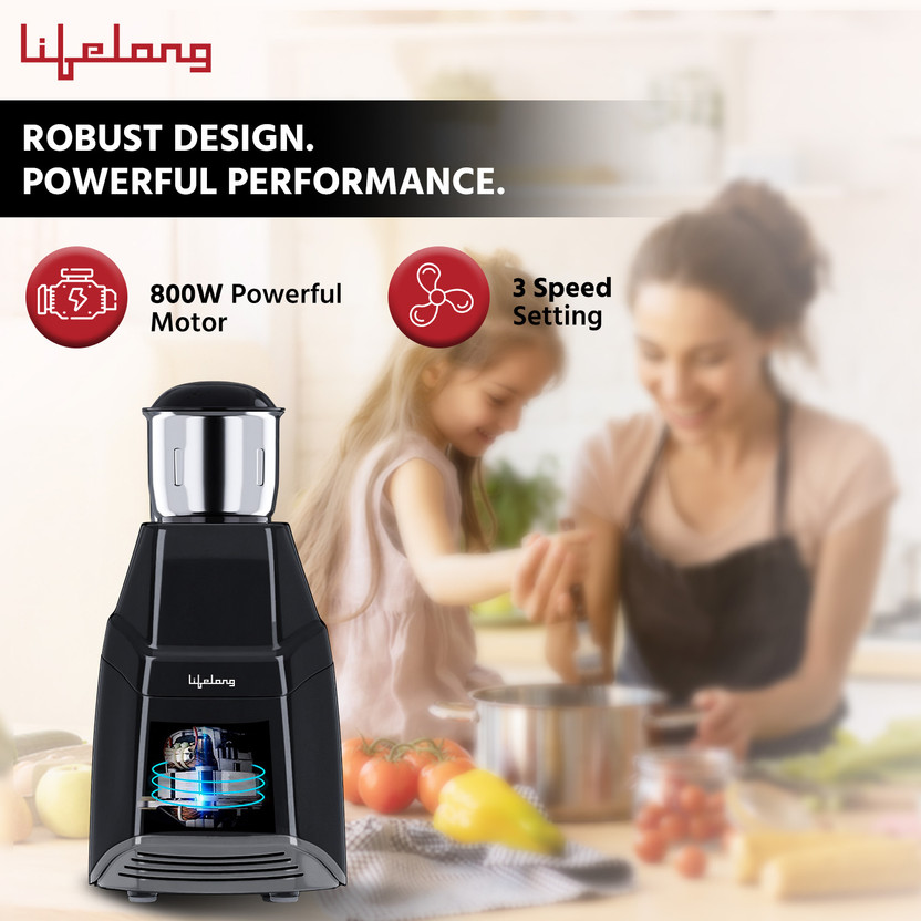 Lifelong LLMG7A 800 W Mixer Grinder (7A | 1 Jar | Black) - Image 3