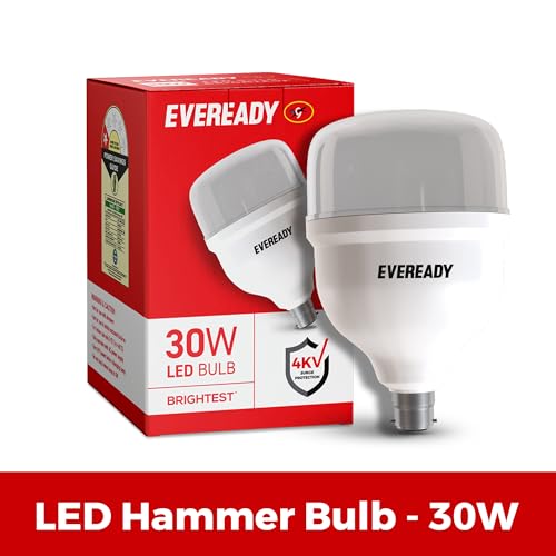 Eveready 30W LED Hammer Bulb with B22 Base, High CRI, 4KV Surge Protection, Energy Efficient & Long Life – Cool Daylight (6500K) for Home & Commercial Use - Image 3