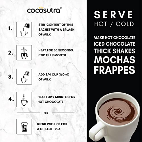 COCOSUTRA Sugar Free Drinking Chocolate | Travel Friendly Gift Hamper | Swiss Vanilla Hot Chocolate | 20 Sachets | Low Carb, Low Calorie | Stevia & Erythritol based | 400g - Image 6