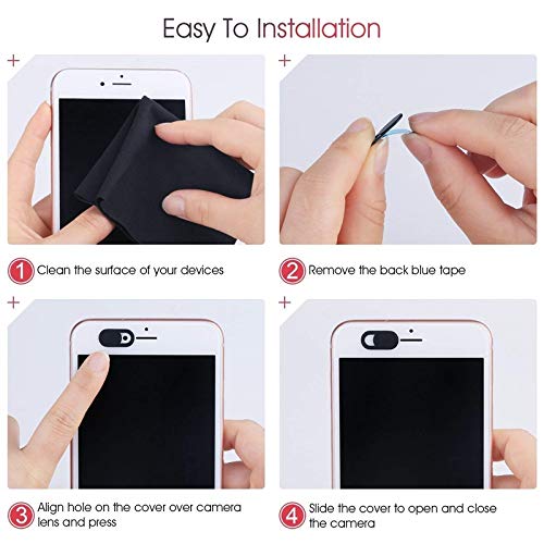 Lapster Laptop Camera Cover Webcam Cover Slider, Ultra Thin Slide Blocker for All Laptop PC Tablet (Pack of 10 pcs) - Image 4