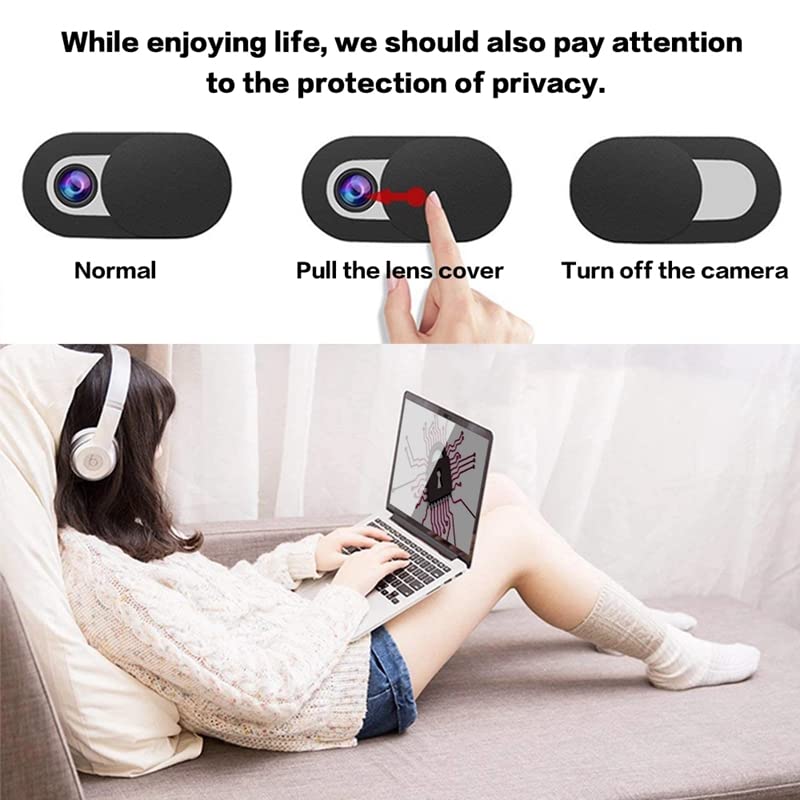 Lapster Laptop Camera Cover Webcam Cover Slider, Ultra Thin Slide Blocker for All Laptop PC Tablet (Pack of 10 pcs) - Image 6