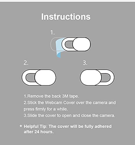Lapster Laptop Camera Cover Webcam Cover Slider, Ultra Thin Slide Blocker for All Laptop PC Tablet (Pack of 10 pcs) - Image 7