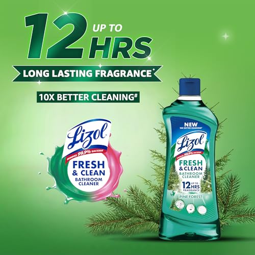 Lizol Fresh & Clean Bathroom Cleaner | Pine | 500 ml + 200 ml Free | Limited Period Offer | 10X Better Cleaning | Up to 12 Hrs Fragrance | Multi-Surface Cleans Floors, Basin, Tiles - Image 2