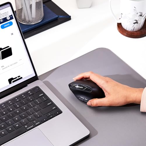 amazon basics Pro Series 2.4G Wireless Ergonomic Mouse for PC, Mac, Laptop | 4 Adjustable DPI Settings Up to 2400 | Shortcut Buttons (Black) - Image 5