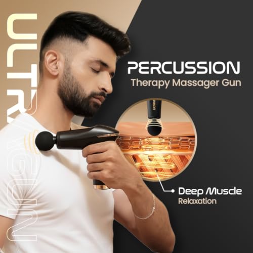 UltraCare PRO Ultragun Massage Gun For Full Body Relaxation|Deep Tissue Percussion Massager Machine For Muscle Relaxation|Battery Powered And Handheld For Neck, Shoulder, Back, Foot With 1Y Warranty - Image 3