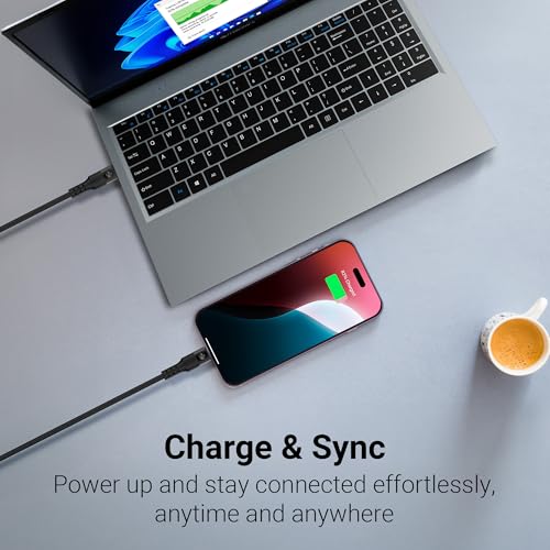 Zebronics Wattz 60CC2 Type-C to Type-C Soft Silicone Cable, PD 60W, 1 Meter, Durable, Charge & Sync, Rapid Charging, For Laptops, Tablets, Mobiles (Black) - Image 4