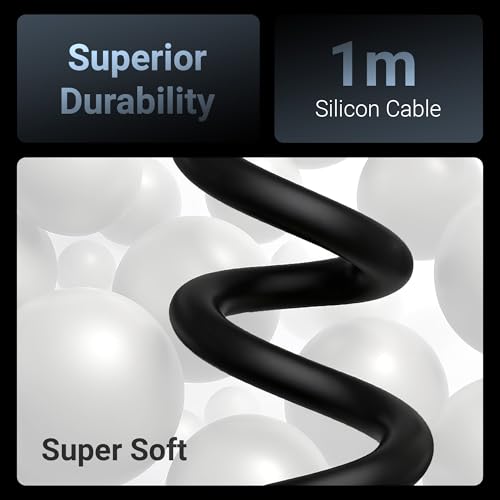 Zebronics Wattz 60CC2 Type-C to Type-C Soft Silicone Cable, PD 60W, 1 Meter, Durable, Charge & Sync, Rapid Charging, For Laptops, Tablets, Mobiles (Black) - Image 5