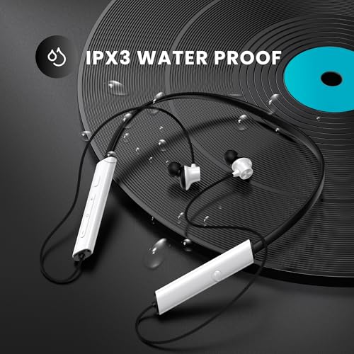 OOGE Tune 21 Wireless Neckband (White) – Type-C Charging, AI ENC Noise Cancellation, Bluetooth 5.3, Magnetic On/Off Earbuds, IPX3 Water Resistant, 40 Hours Playtime, 1500-Hour Standby - Image 4