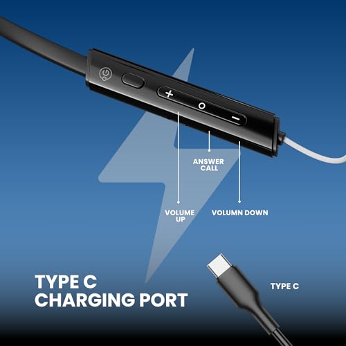 OOGE Tune 21 Wireless Neckband (White) – Type-C Charging, AI ENC Noise Cancellation, Bluetooth 5.3, Magnetic On/Off Earbuds, IPX3 Water Resistant, 40 Hours Playtime, 1500-Hour Standby - Image 6
