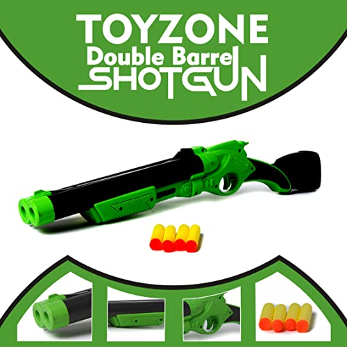 Toyzone Ben10 Double Barrel Shotgun-58793 | Foam Blaster Double Barrel Gun | Safe and Long Range | Lock & Load Pump Action | 5-Play Shotgun Shells with Gun | Shotgun Boomstick | Pull & Action ProShot | For Kids, Teens, Adults - Image 3