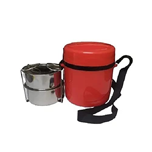 ATEVON Collection - Insulated Stainless Steel 2-Tier Lunch Box - Durable, Leakproof, Keeps Food Warm - Ideal for Work, School, Travel