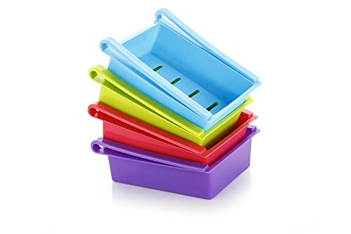 Floraware Plastic Refrigerator Storage Rack Set, Set of 3, Multicolour - Image 2