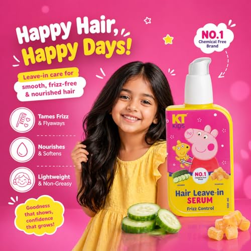 Hair Leave-In Serum for Kids | Pediatrician Approved & 100% Vegan | Aloe Vera & Cucumber Extract | Frizz Control & Non-Greasy | Paraben, Silicone & Sulphate free | 100ml - Image 2