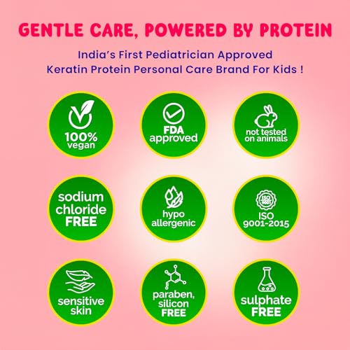 Hair Leave-In Serum for Kids | Pediatrician Approved & 100% Vegan | Aloe Vera & Cucumber Extract | Frizz Control & Non-Greasy | Paraben, Silicone & Sulphate free | 100ml - Image 6