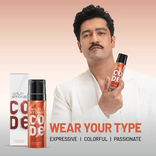 WILD STONE CODE Copper Long Lasting No Gas Body Perfume For Men, 150Ml - Copper, Spray - Image 4
