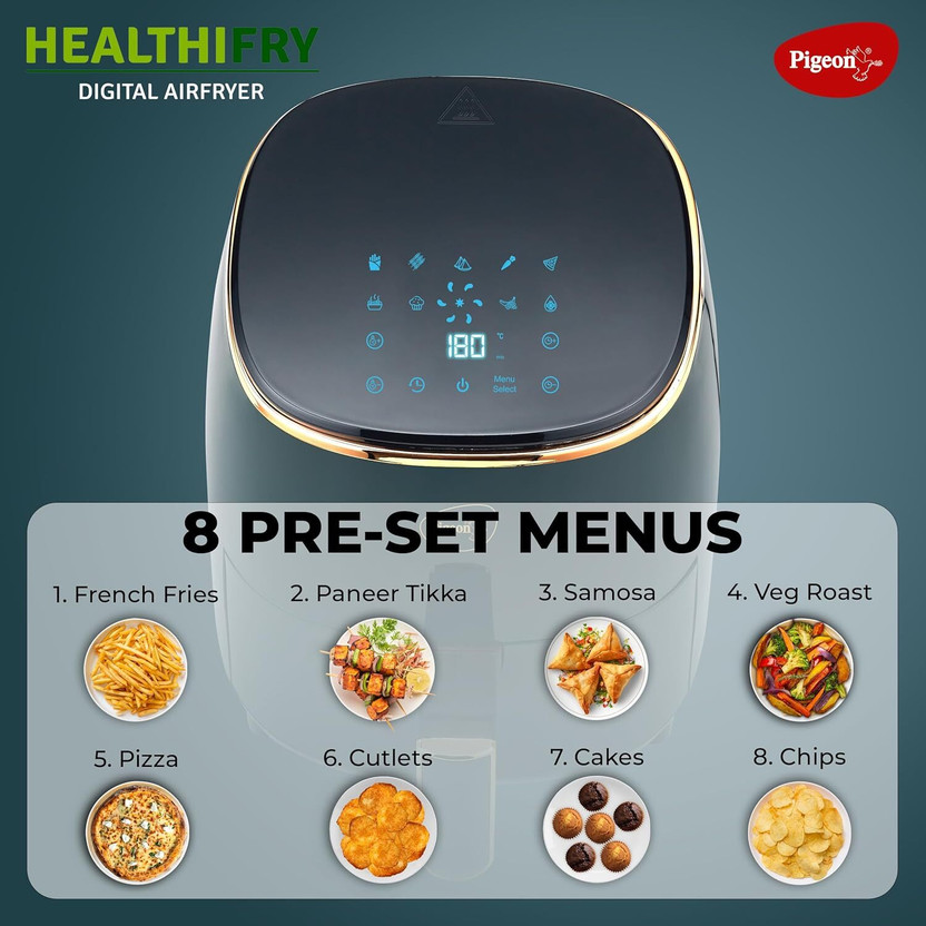 Pigeon Healthifry Digital with 360 High Speed Air Circulation Tec...more - Image 4