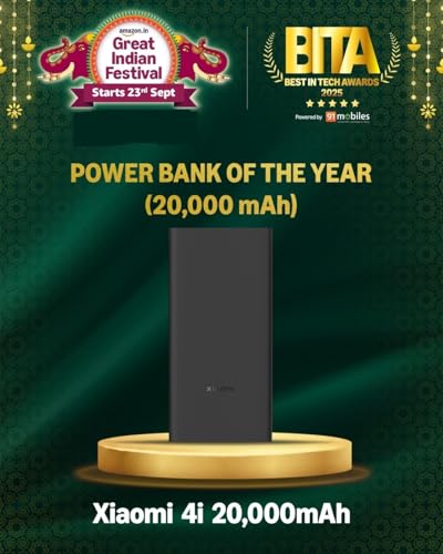 Xiaomi Power Bank 4i 20000mAh 33W Super Fast Charging PD |Smart 12 Layer Protection|Type C Input & Output|Triple Output Ports|Supports Android,Apple, Tablets, Earbuds,Watch(MI Powerbank),Black - Image 3