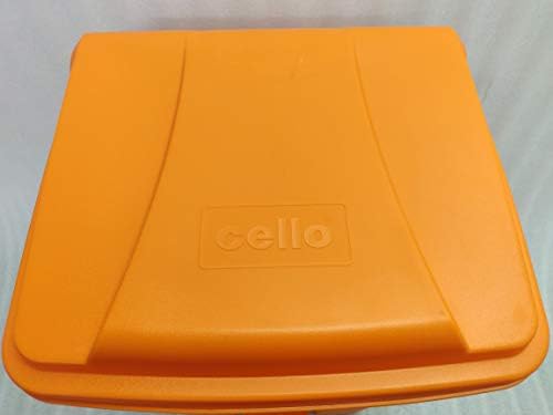 Cello Strong Plastic Step-On Pedal Garbage Dustbin 60 Ltr (Orange & Orange) Combo - Image 6