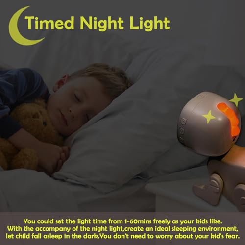 jomparis Digital Dynamic Dinosaur Bedroom Alarm Clock with Night Light Gift for Kids Boys Girls Students -Pink - Image 6