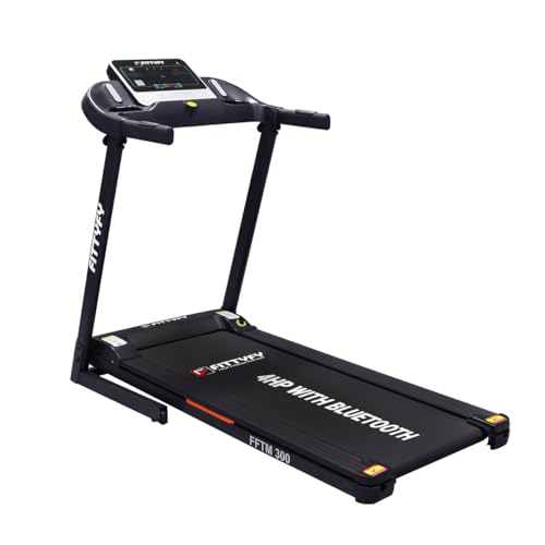 by INALSA Motorized Treadmill for Home(4.0HP Peak) FFTM 300-with Bluetooth 12 Preset Programs,Foldable,3Section Incline, Max Wt.110