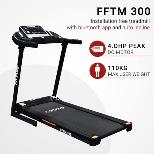 by INALSA Motorized Treadmill for Home(4.0HP Peak) FFTM 300-with Bluetooth 12 Preset Programs,Foldable,3Section Incline, Max Wt.110 - Image 2