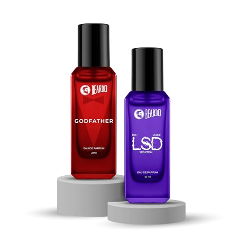 Beardo Midnight Legacy Combo for Men- LSD & GodFather Perfume for Men (20ml x 2) | Long Lasting Fragrance | Long Lasting Perfume for Men | Gift for Men | Gift for Friend