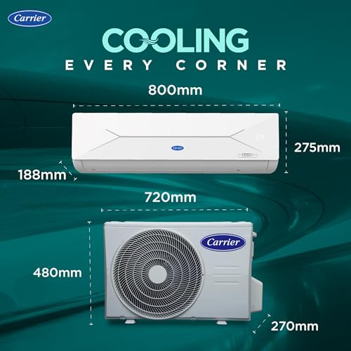 Carrier 1 Ton 3 Star,New Star rated, Flexicool Inverter Split AC (Copper, Convertible 6-in-1 with Smart Energy Display, Insta Cool, Auto Clean, PM 2.5 Filter, ESTER EDGE Gxi-CAI12EE3R36F0, White) - Image 4