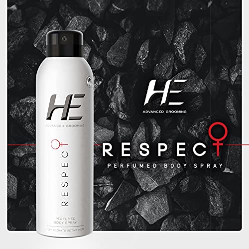 He Advanced Grooming Respect Perfumed Body Spray, 150ml - Image 4