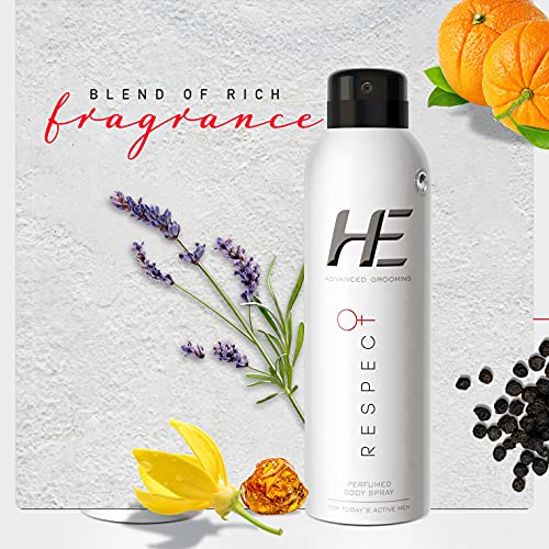 He Advanced Grooming Respect Perfumed Body Spray, 150ml - Image 6