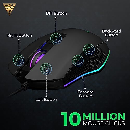 GAMDIAS RGB Wired Gaming Mouse