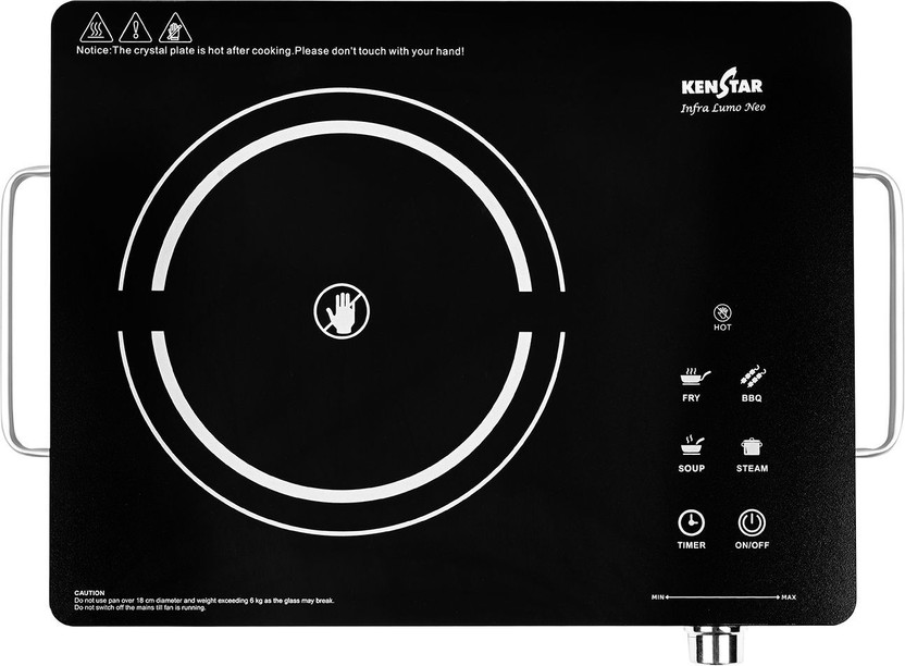 Kenstar 2200 W Infrared Cooktop Touch Panel (Silver, Black, Infra...more