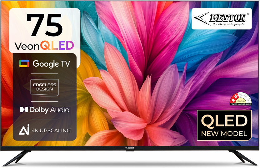 BESTON 189 cm (75 inch) QLED Ultra HD (4K) Smart Google TV (BS75U...more
