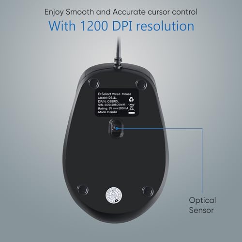 Wired Mouse DS112-Black with USB