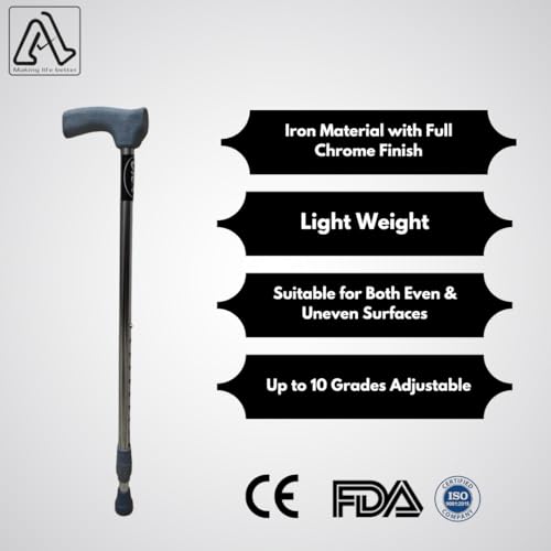 Able Height Adjustable Walking Stick