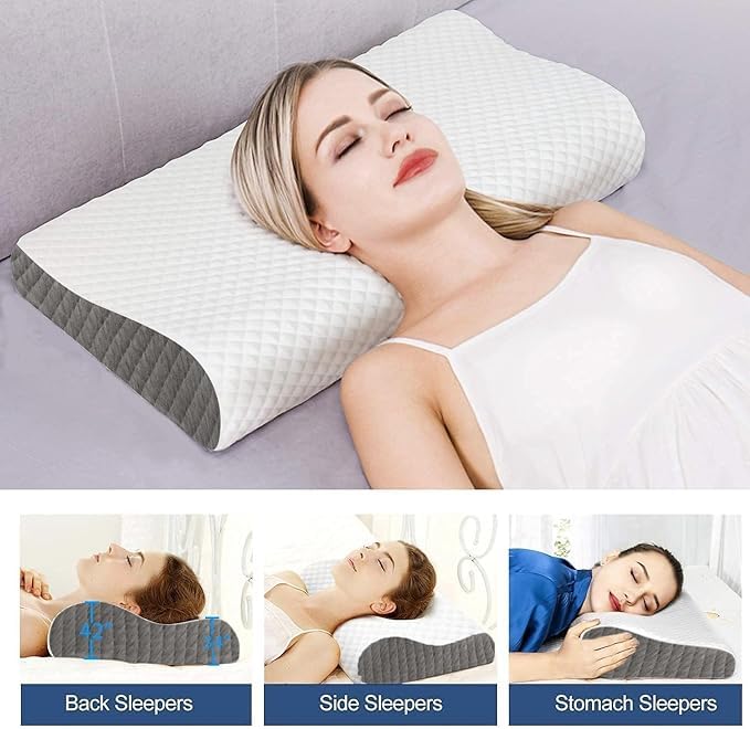 KITCHIVO™ Memory Foam Pillow, Contour