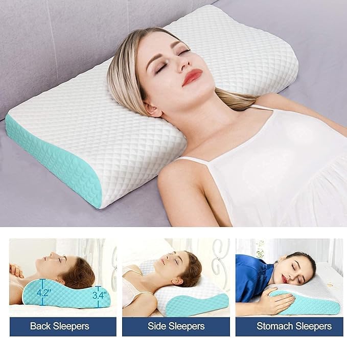 KITCHIVO™ Memory Foam Pillow, Contour