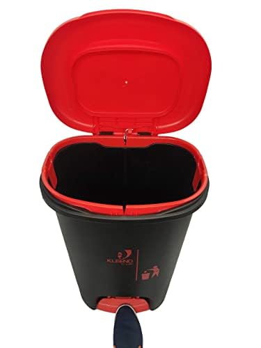 Cello Plastic Step-On Pedal Garbage Dustbin (50 L, red/red) - Image 3