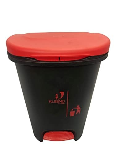 Cello Plastic Step-On Pedal Garbage Dustbin (50 L, red/red) - Image 5