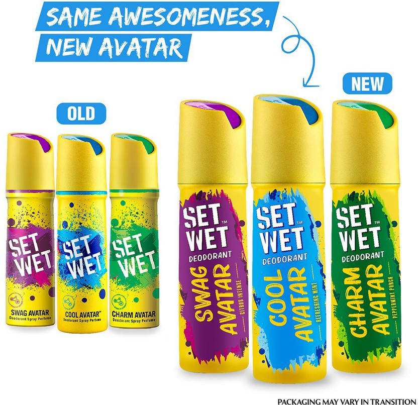 SET WET Cool, Charm and Swag Avatar Deodorant Spray - For Men (...more - Image 2