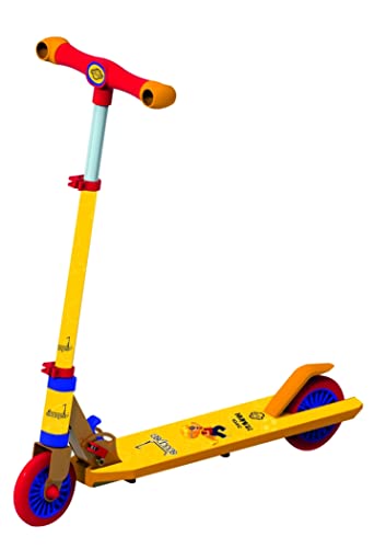 Storio Escaper Jumbo Scooter for Kids with Anti Slip ABS Base and Aluminium Rod Ride-on, Height Adjustable, 2 Wheel Rider for Boys and Girls Ages 3+ (Neon)